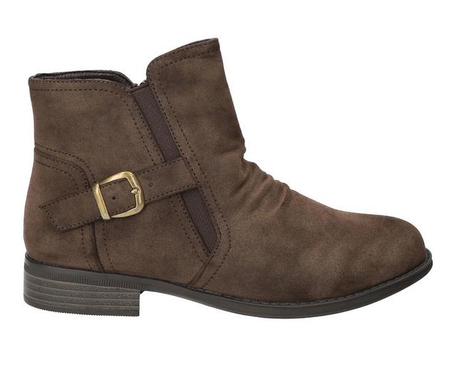 Women's Easy Street Junction Booties in Brown color