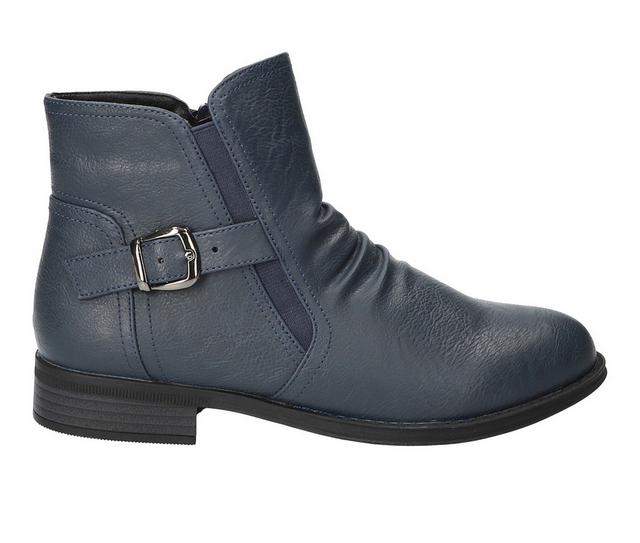Women's Easy Street Junction Booties in Navy color
