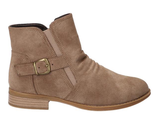 Women's Easy Street Junction Booties in Taupe color