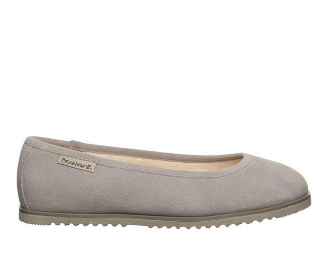 Women's Bearpaw Jazlyn Flats in Mushroom color