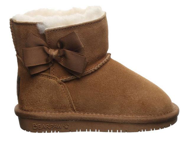Girls' Bearpaw Toddler & Little Kid Saige Boots in Hickory color