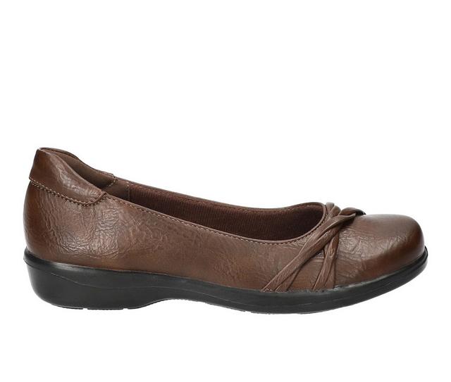 Women's Easy Street Paulie Flats in Tan color