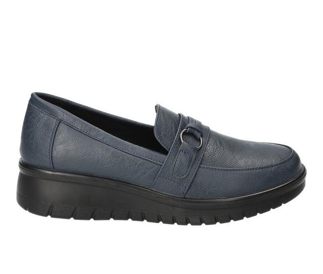 Women's Easy Street Rochelle Loafers in Navy color