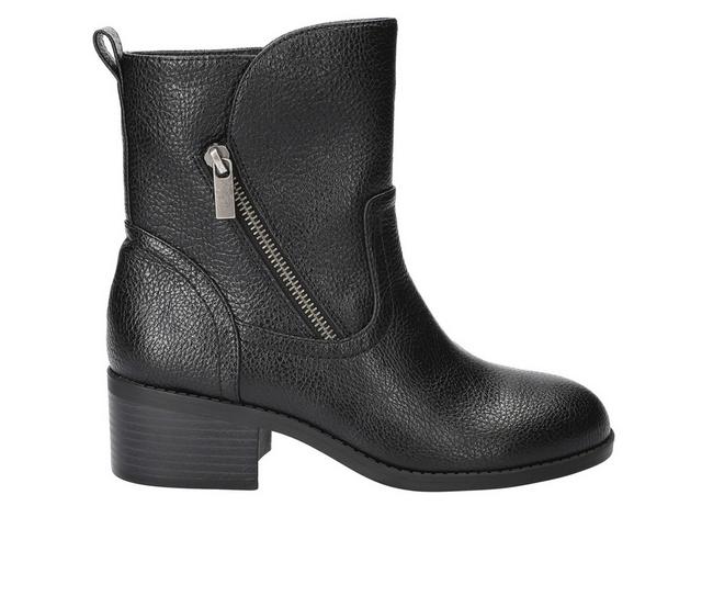 Women's Easy Street Rocky Booties in Black Pebbled color