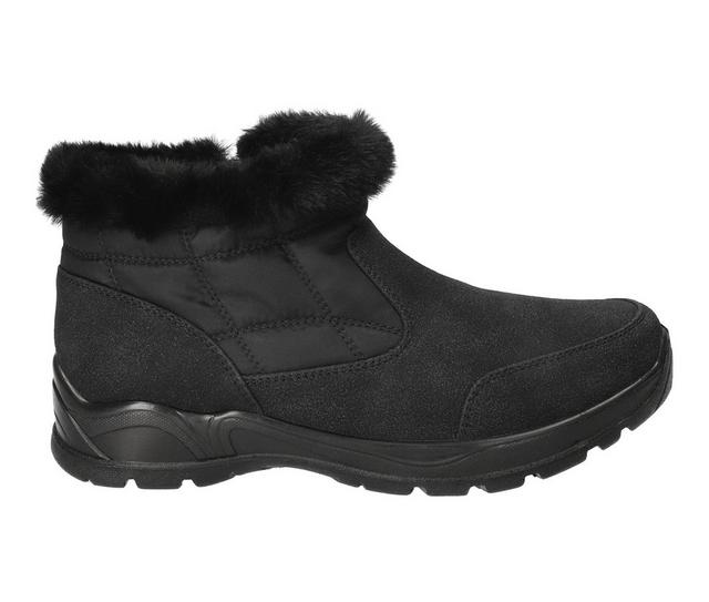 Women's Easy Street Sleet Winter Boots in Black Nubuck color