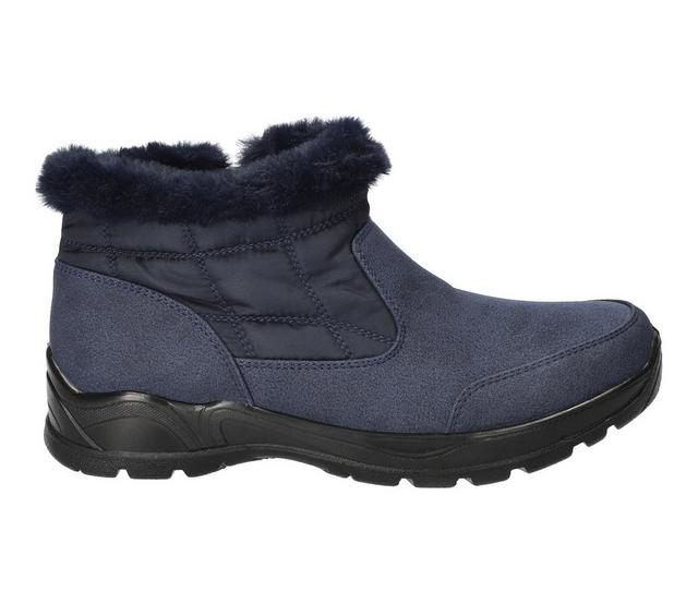 Women's Easy Street Sleet Winter Boots in Navy Buck color