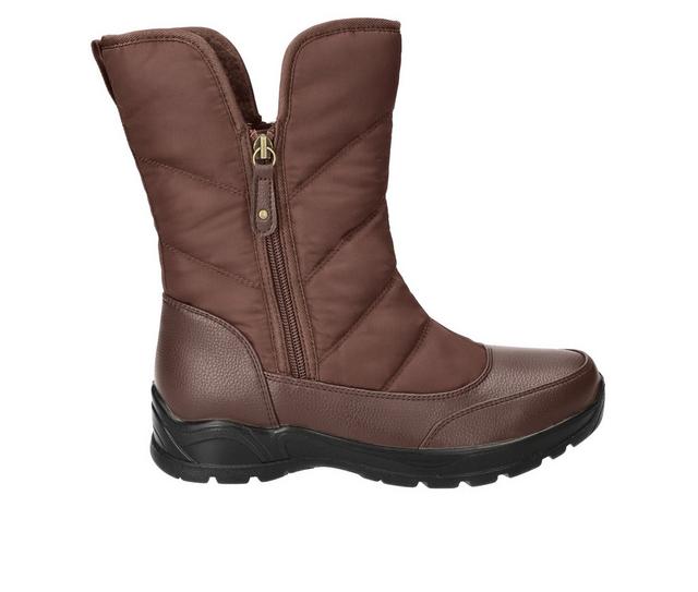 Women's Easy Street Snowfall Winter Boots in Brown color