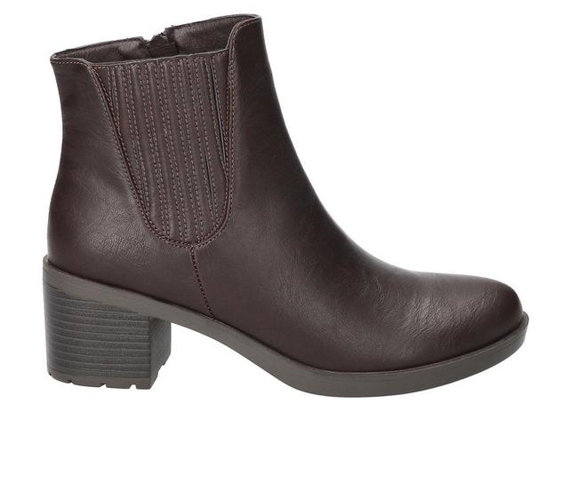 Women's Easy Street Tulsa Booties in Brown color