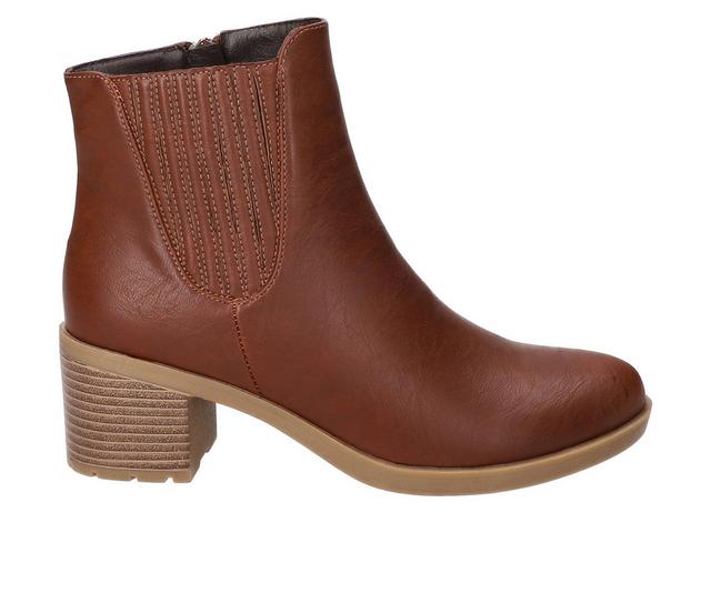 Women's Easy Street Tulsa Booties in Tan color