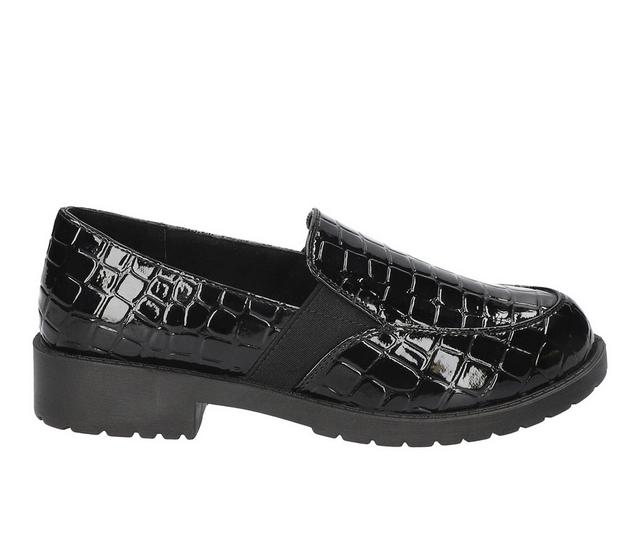 Women's Easy Street Vanessa Loafers in Black Croco color