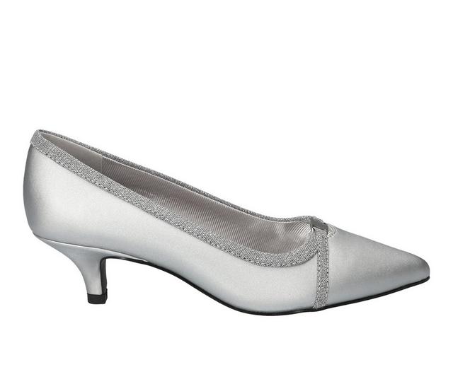 Easy Street Zayn Pumps in Silver Satin color