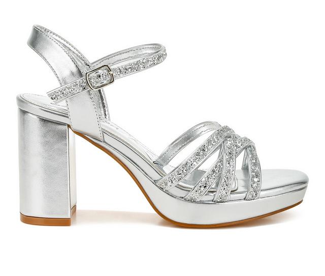 Women's London Rag Sparks Fly Dress Sandals in Silver color