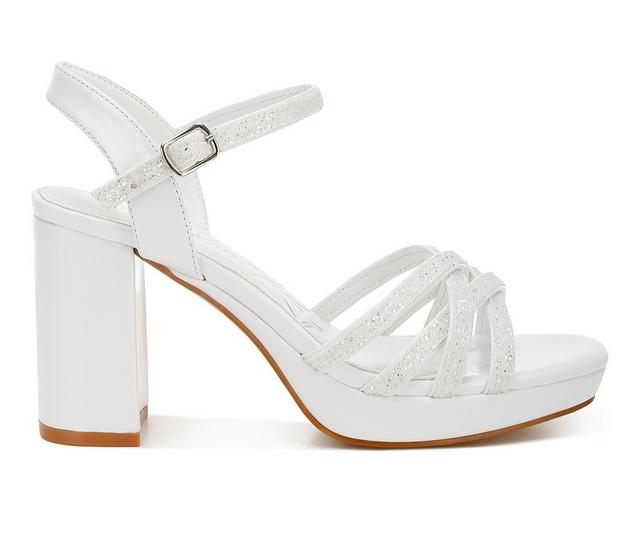 Women's London Rag Sparks Fly Dress Sandals in White color