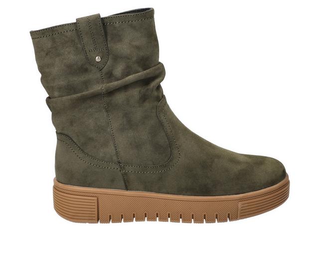 Bella Vita Ava Booties in Olive color