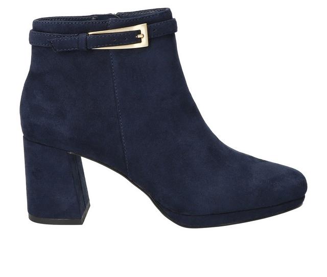 Bella Vita Hudson Booties in Navy Suede color