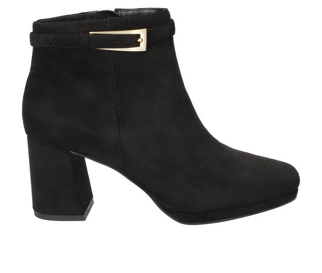 Bella Vita Hudson Booties in Black Suede color