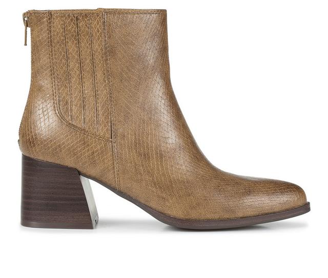 Women's Baretraps Biana Block Heel Booties in Saddle color