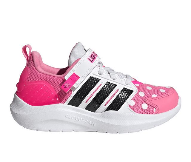 Girls' Adidas Little Kid Lightorama Minnie Light-Up Shoes in Pnk/Blk/Pnk color