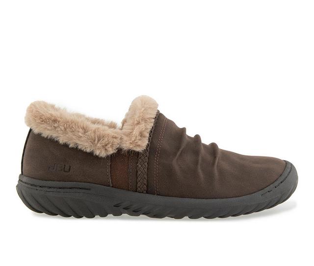 Women's JBU Reese Water Resistant Slip-ons in Brown Wide color
