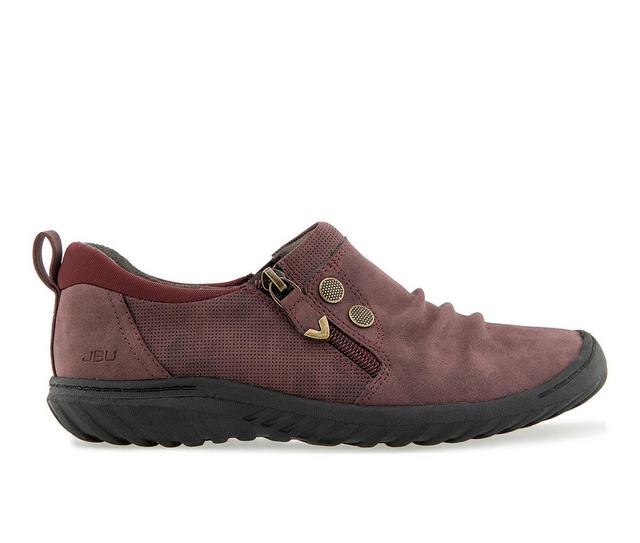 Women's JBU Romi Casual Shoes in Wine color