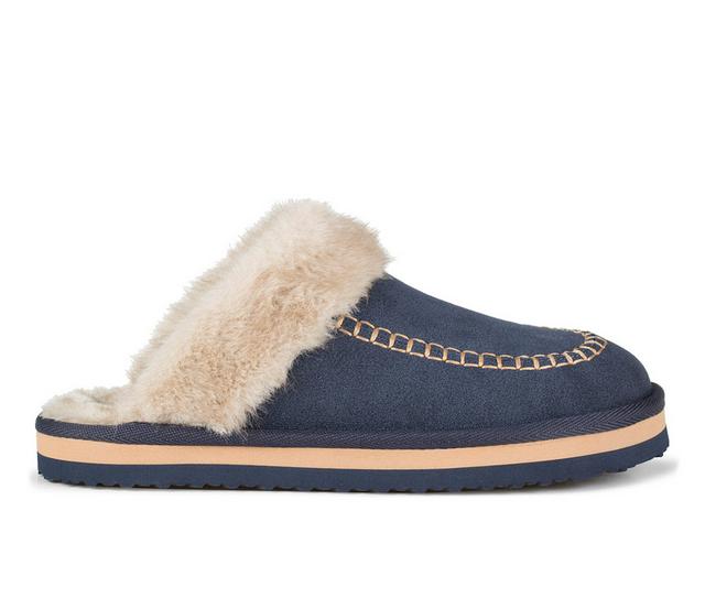Women's Baretraps Justina Clog Slipper Slippers in Navy color
