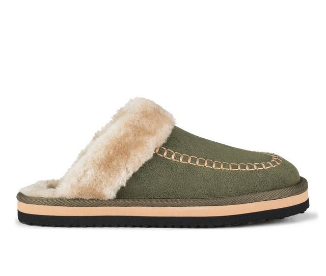 Women's Baretraps Justina Clog Slipper Slippers in Olive color