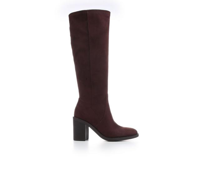 Women's Sugar Happy Tall Knee High Boots in Dark Brown color