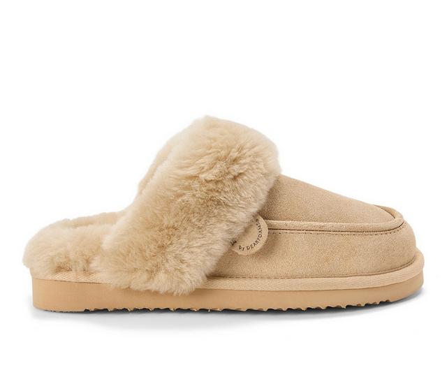 Fireside by Dearfoams Melville Scuff Slippers in Sand color