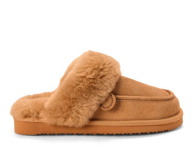 Fireside by Dearfoams Melville Scuff Slippers in Chestnut color