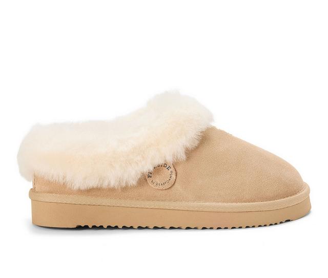 Fireside by Dearfoams Adelaide Clog Slippers in Sand color
