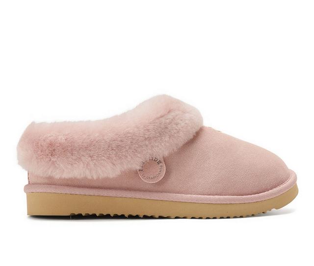 Fireside by Dearfoams Adelaide Clog Slippers in Dusty Pink color