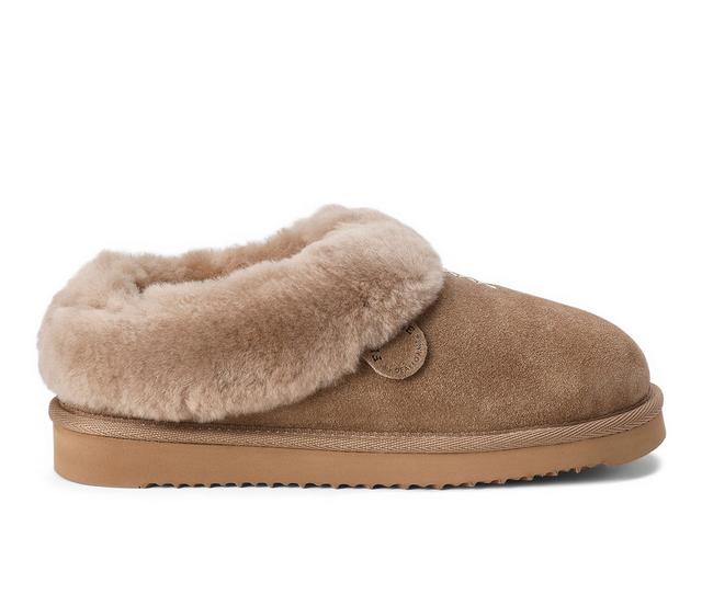 Fireside by Dearfoams Adelaide Clog Slippers in Driftwood color