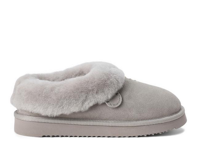 Fireside by Dearfoams Adelaide Clog Slippers in Smoke color