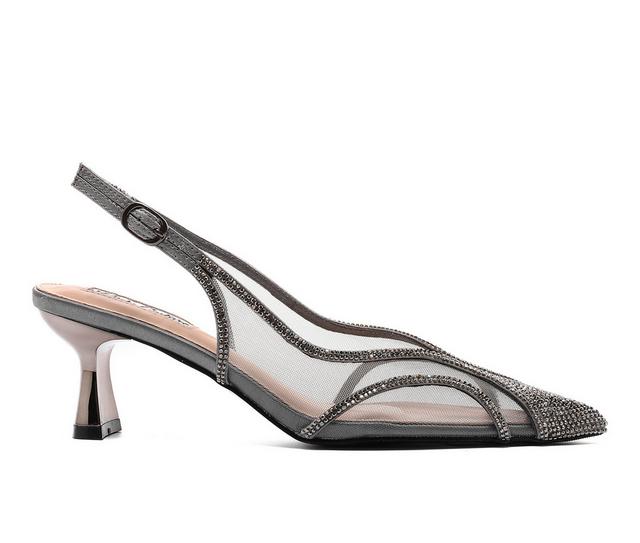 Lady Couture Fancy Pumps in Pewter color