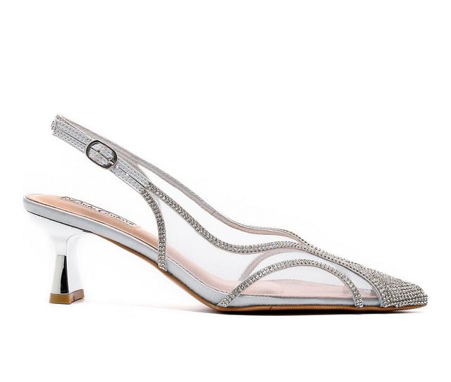 Lady Couture Fancy Pumps in Silver color