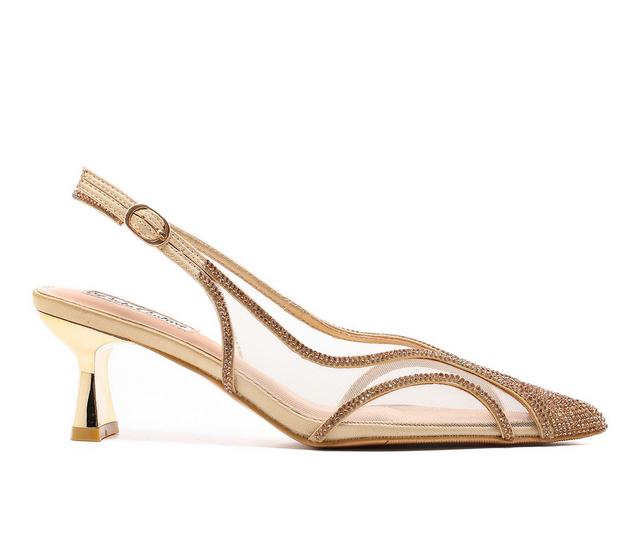 Lady Couture Fancy Pumps in Gold color