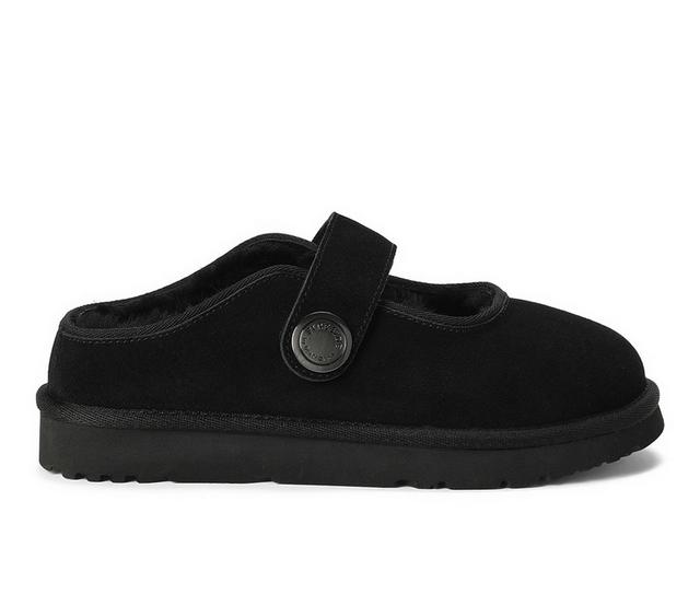 Fireside by Dearfoams Coin Maryjane Slippers in Black color