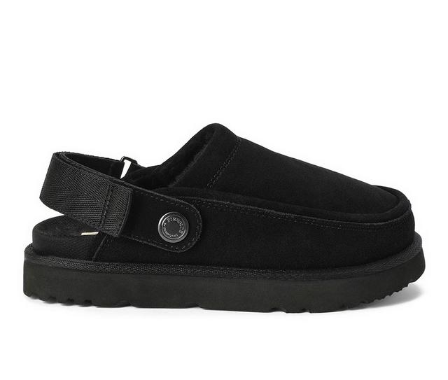 Fireside by Dearfoams Coin Convertable Mule Slippers in Black color