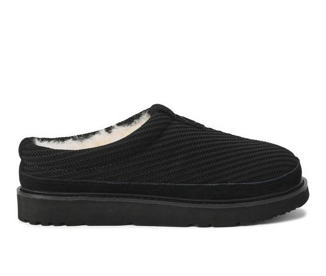 Fireside by Dearfoams Greta Sport Knit Wr Clog Slippers in Black color
