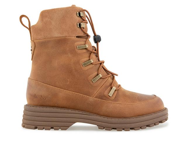 Women's Jambu Indy Water Resistant Combat and Lace-up Boots in Brown color
