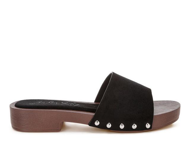 Women's London Rag Seraxa Flat Sandals in Black color