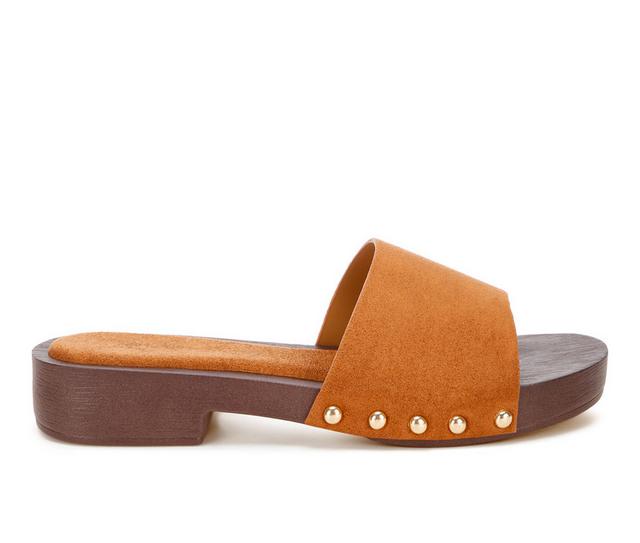 Women's London Rag Seraxa Flat Sandals in Tan color