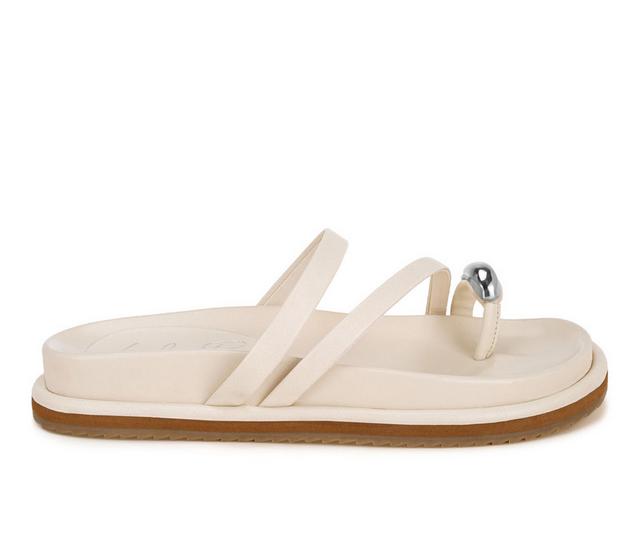 Women's London Rag Flipper Sandals in Cream color