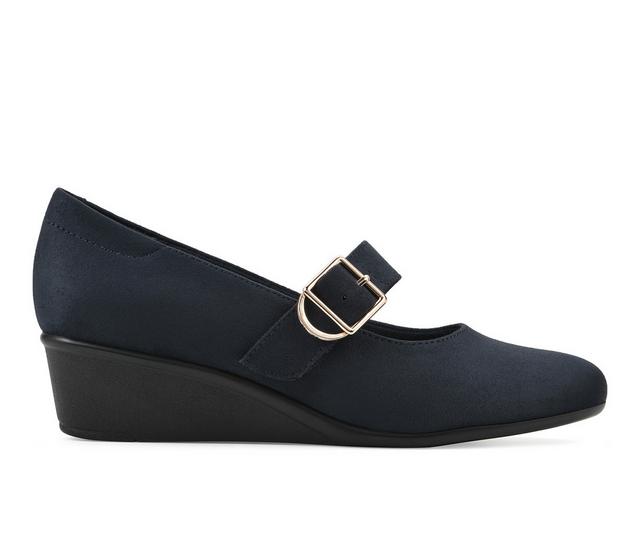 Women's Cliffs by White Mountain Bolford Wedges in Navy color