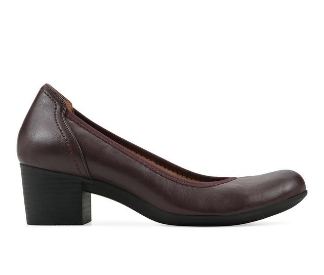 Women's Cliffs by White Mountain Tripton Pumps in Burgundy color