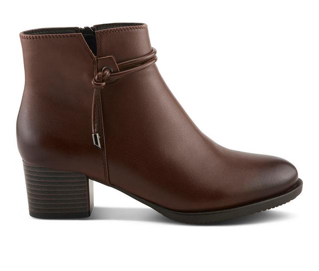 Women's SPRING STEP Thereeder Booties in Brown color
