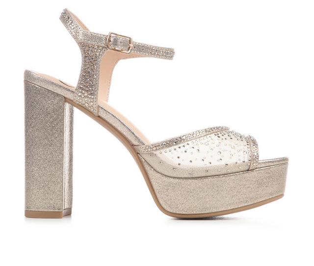 Women's Delicious Hilary Platfrom Sandals in Light Gold color