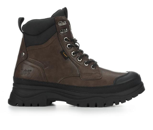 Men's Lee Footwear Denver Boots in Dark Brown color