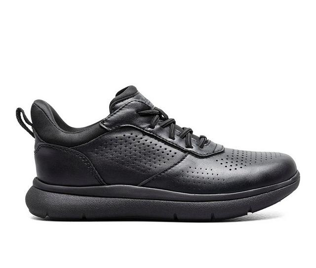 Florsheim Fleet Jr. Perf Toe Elastic Lace Sneaker in Black Smooth color