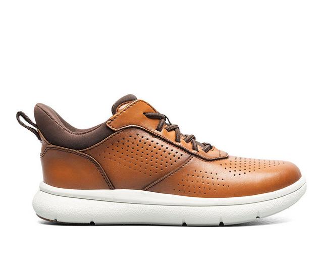 Florsheim Fleet Jr. Perf Toe Elastic Lace Sneaker in Cognac color